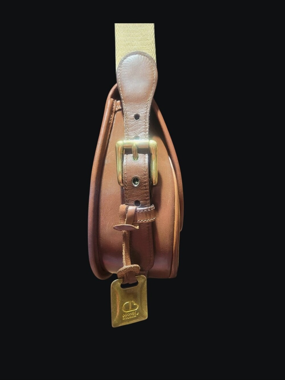 Dooney & Bourke Smooth Bridle Leather Over & Under Saddle 1981-1983 Rare #1264 - Picture 5 of 16